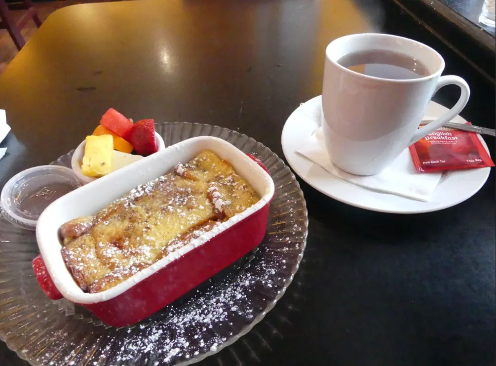 Cody’s on 4th Café signature dishes French Toast Casserole, Cuban Sandwich, Cody’S Croissant.